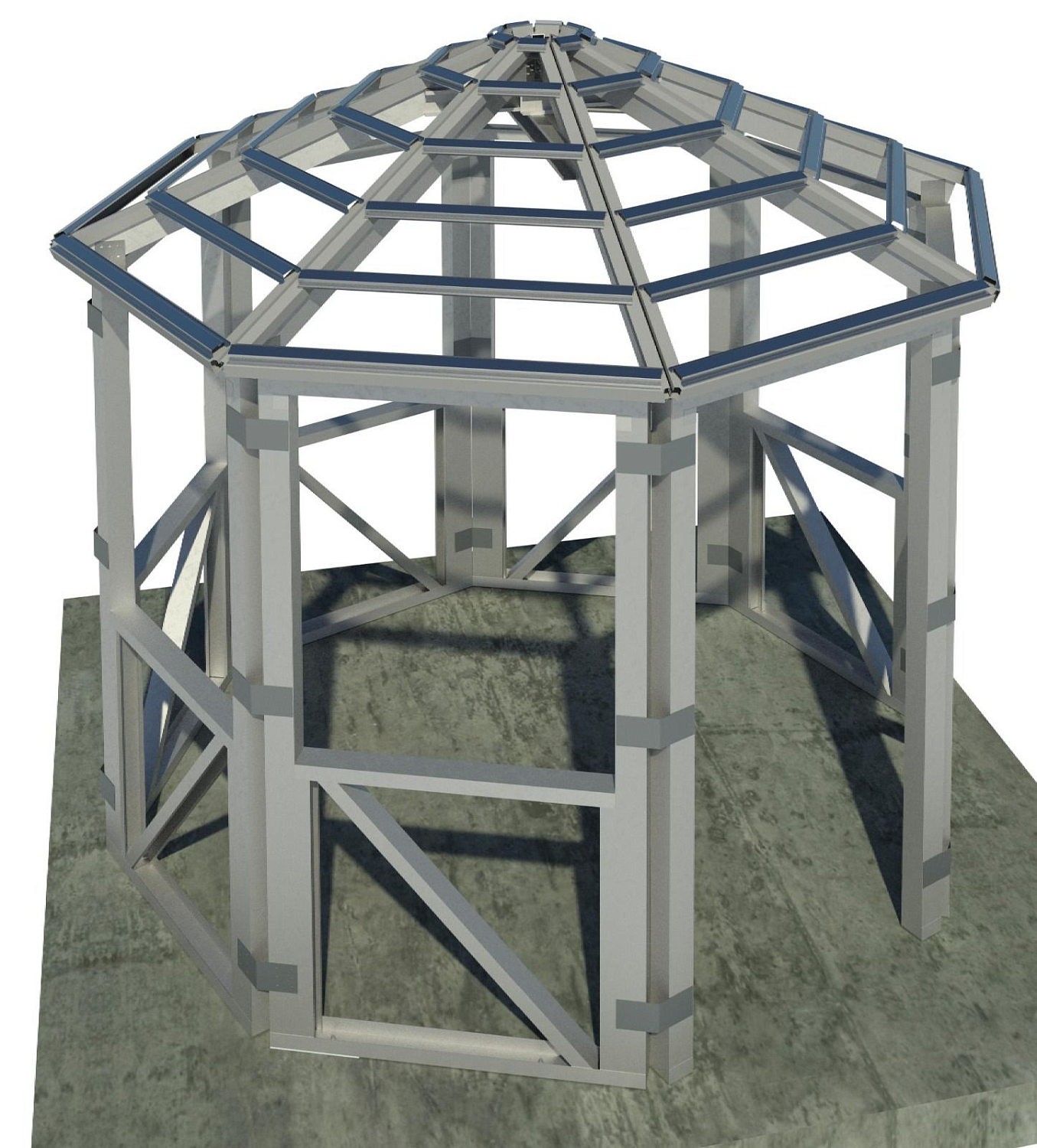 Беседка с шатровой крышей