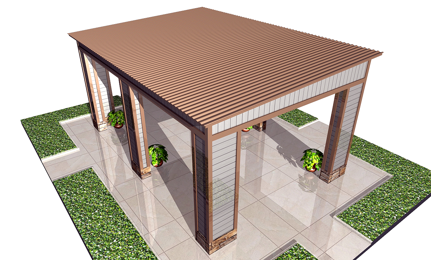 Навес с односкатной крышей